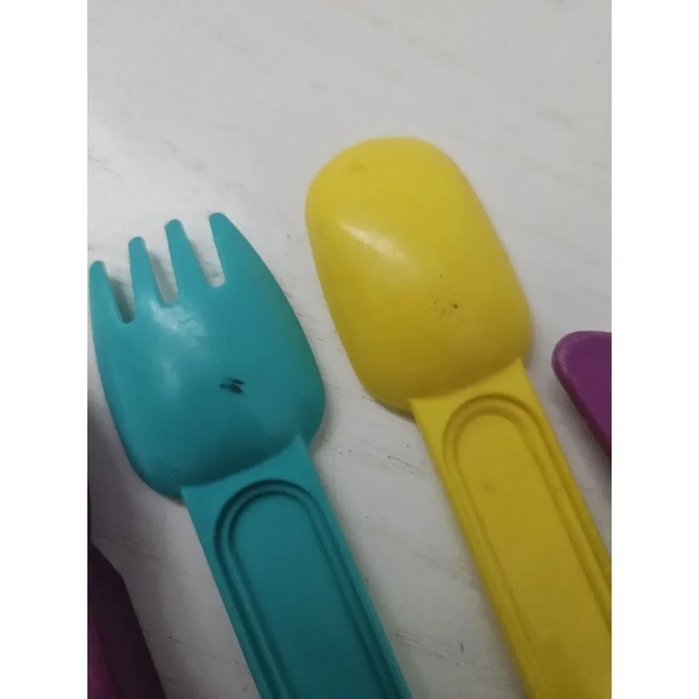 Vintage 1989 McDonalds Camp McDonald Land Fork Knife‎ Spoon Set 3 Pc